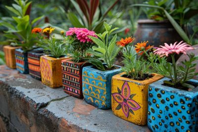 Éveillez votre espace extérieur avec des pots de fleurs créatifs et récupérés pour le printemps